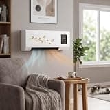 2-in-1 Portable Air Conditioner & Space Heater, 110v Ductless Ac Unit with Remote Control, Quiet Smart Cooling & Heating for Bedroom, Home Office, Rv Yellow