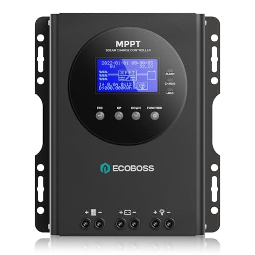 ECOBOSS 60A MPPT Solar Charge Controller 12V/24V/36V/48V Auto, Max 150V PV Input, LCD Display, Adjustable Parameter Solar Panel Regulator for Lithium, Gel, Flooded Battery