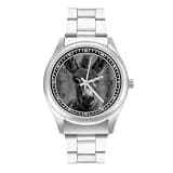 NTVOWPZO Three-Hand Analog Stainless Steel Watches for Men Easy Reader