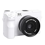Luocute 5K Digital Camera with 3 Inch Screen, 75MP Dual Lens 18x Digital Zoom Retro Mirrorless Camera with WiFi and, for Photography Travel and Vlogging (Black)