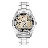 NTVOWPZO Three-Hand Analog Stainless Steel Watches for Men Easy Reader