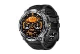 Military Smart Watch for Men with GPS, 1.43" AMOLED Waterproof Fitness Tracker with Bluetooth Call, LED Flashlight & Compass, 170+ Sports Modes, Heart Rate/SpO2/Sleep Monitor for Android & iOS(BlackV)
