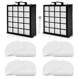 AZ4002 filter Replacement Compatible with Shark POWERDETECT Upright Vacuum Cleaner AZ4000 AZ4002 AZ4000C AZ4002W, 2 Filters+4 Foam & Felt Filters+1 Cleaning Brush
