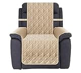 Ameritex Waterproof Nonslip Recliner Cover Stay in Place, Dog Chair Cover Furniture Protector, Ideal Recliner Slipcovers for Pets and Kids (Beige, 23")