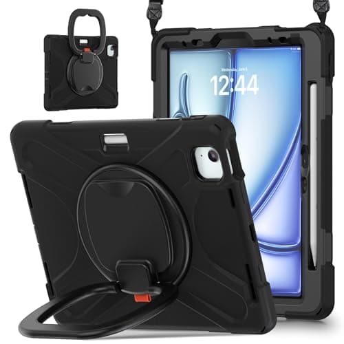 Anti-yellowing Tablet Cover Case Compatible with iPad Pro 11/ Air4/Air 5 2022/2021/2020/2018 Shockproof Rugged Cover, 360 Degree Rotating Kickstand, Hand/Shoulder Strap Tablet, Heavy Duty Case, Stylus