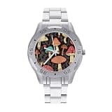 NTVOWPZO Three-Hand Analog Stainless Steel Watches for Men Easy Reader