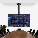 TV Bracket, Ceiling TV Mount, Height Adjustable Flat Slope Ceiling TV Wall Mount, 360° Rotation Swivel Tilt Full Motion for 39 to 90 Inch Curved Flat Screen TV Mount TV Stand