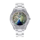 NTVOWPZO Three-Hand Analog Stainless Steel Watches for Men Easy Reader