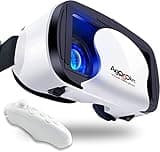 VR Headset with Controller Adjustable 3D VR Glasses Virtual Reality Headset HD Blu-ray Eye Protected Support 5~7 Inch for Phone/Android 02