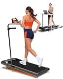 Lacuffy Walking Pad with 6% Incline, 300LBS Capacity Under Desk Treadmill for Home Office, Quiet Portable Mini Treadmill with App & Remote Control,No Assembly,Slim Design for Small Spaces(Rack&Black)