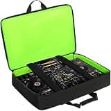 IBVIVIC DJ Controller Case Compatible with XDJ-RX3/XDJ-RX2/DDJ-REV5/DDJ-REV7/Denon DJ Prime 4/MCX8000 Padded DJ Controller Storage Bag DJ Travel Carrying Bag with Multi- Pocket