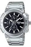 Casio MTP-E501D-1A Men's Analog Black Stainless Steel Band Watch