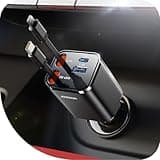 [2026 Ultra-Compact] 84W Retractable Car Charger, [PD 45W] Car Charger USB C for iPhone 16 17 Pro Fast Charging, Car Accessories Travel Essentials Gifts for Women Men for iPhone 17 Air 16 15 14 13 12