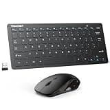 TECKNET Wireless Keyboard and Mouse Combo, Mini Cordless Computer Keyboard and Mouse Set 2.4GHz, Silent Adjustable 1600 DPI, Quiet Click, Lag-Free for Computer, Laptop, PC, Windows, Mac, Chrome OS