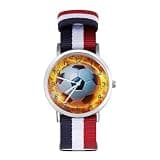 ZMYAPQO Blazing Football Flames Soccer Watches for Men
