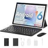 TUOHAITIME 2026 Upgraded Android 16 Tablet, 11 inch Android Tablets,28GB+128GB+1TB Expand, Support Face Unlock+18W Fast Charging, Octa-Core CPU,Dual WiFi6, Dual Cameras,8000mAh Battery, C5 SBJP Black