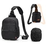 Cwatcun Camera Sling Bag Crossbody Small Camera Case, Lightweight DSLR/SLR/Mirrorless Photography Bag with Tripod Holder and Rain Cover for Canon, Nikon, Sony, Fuji Cameras, Lens Accessories