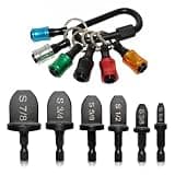 LVPETALIZE 12PCS Swage Tool HVAC Repairing Set with Bit Holder,HVAC Tools Clearance,Copper Pipe Swage Tool 1/4'',3/8'',1/2'',5/8'',3/4'',7/8'' Hexagon Handle