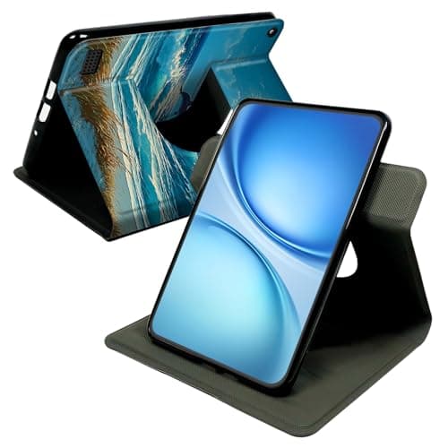 Cdkfxjy Case for Fire 7 5th/7th/9th (2015/2017/2019), 360° Rotating Stand Cover with Auto Wake Sleep, Premium PU Leather Folio Protective Shell,Jumping Dolphin
