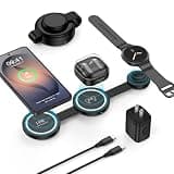 3 in 1 Wireless Charging Station for Samsung Multiple Devices, Foldable Magnetic Fast Wireless Charger Dock, Travel Charging Pad for Galaxy S26 Ultra S26+ S26 S25 S24 S23 Galaxy Watch8/7 Galaxy Buds4