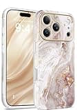 GVIEWIN for iPhone 17 Pro Case Compatible with MagSafe, [Full Camera Protection][Military-Grade Protection] Shockproof Protective Slim Magnetic Marble Phone Case for 17 Pro 6.3", Pearlescent/Gold