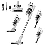 Eureka Cordless Vacuum Cleaner, Lightweight 5.3 lbs, Anti-Tangle Brushroll, Up to 40 Mins Runtime, 3 Power Modes, LED Headlights, Rechargeable Stick Vacuum, Ideal for Carpet & Hard Floor & Pet Hair