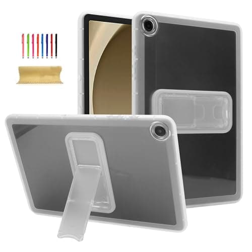 Dteck for Samsung Galaxy Tab A11 (SM-X130), Tab A9 (SM-X110) 8.7" Slim Matte Case with Kickstand, Ultra Thin Lightweight Protective Shock-Absorbing Scratch Resistant Transparent Tablet Cover, Clear