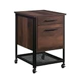 Pedestal File Cabinet with Large Drawers, Antique Dark Oak Finish