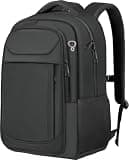 JARWAM Travel Laptop Backpack 17 Inch, Sturdy Professional Travel Backpack for Men Women with LifetimeWarranty, Airline Approved Big Large Business Work College Computer Backpack, Black