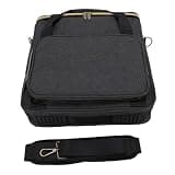 VB-02 Record Carrying Bag for 7/10/12 in Records, Holds Up to 10 Records, Cationic Fabric with Thick Padding and Bottom Lining, Double Zip Dust Protection, Front and Side