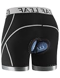 baleaf Men's 5D Padded Bike Underwear Cycling Shorts Anti Slip Mountain Biking Riding Bicycle MTB Gear Liner Black/Grey L