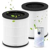 2 Pack M03 Replacement Filter Only Compatible with MOOKA M03 & B-D03 Air Purifier, Efficient Air Filter, 3-in-1 Pre-Filter, HEPA Filter, High-Efficiency Activated Carbon Filter Filtration System
