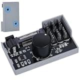 12V 4-Pin PWM Fan Controller with Magnetic Design, 6 PC Fans Supported, Fan Speed Adapter Hub for Fans Cooling, Adjustable Speed Knob, SATA & DC Dual Power Input, 60W 5A Output Max