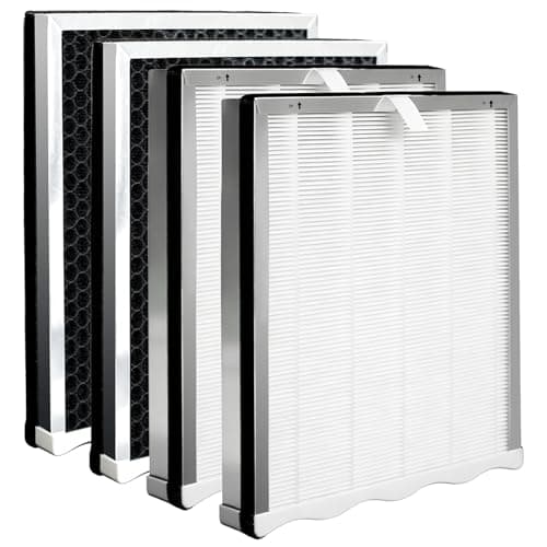 4 Pack APH4000 Replacement Filters Compatible with KNKA APH4000 Air Purifier Replacement Filter, True Activated Carbon Filter