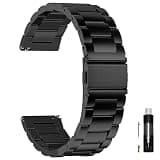 Harakiri 20mm Metal Bands Compatible with Garmin Vivoactive 6/5/3,Adjustable Durable Stylish For Samsung Galaxy Watch 7/6/5/4,Amazfit Active 2/GTS 4/3/2,Fossil Gen 6 Wellness for Men/Women