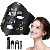 Red Light Therapy for Face, 4 Modes LED Light Therapy Mask with 850nm NIR Infrared Red & Blue Light, Rechargeable Portable Facial Skincare Device with Timer for Home Use, Lightweight for Women & Men