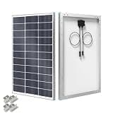 Renogy 100 Watt Solar Panel with Mounting Z Brackets, 25% High-Efficiency