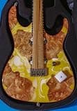Leo Jaymz Electric Guitar Monsoon Deluxe Series, Reverse Headstock, Burl Top, Mahogany Body, Roasted Maple Neck, Rosewood Fretboard, Case and Capo(YC-2003-102)