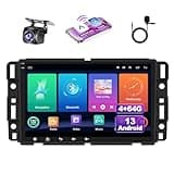 8" Car Radio for Chevy Silverado 1500 for GMC Sierra 1500, [4+64G ROM] Android 13 Touch Screen Radio with Wireless Carplay Android Auto GPS Bluetooth WiFi SWC FM RDS Mirror Link Backup Camera