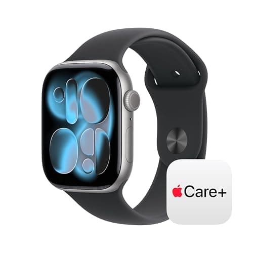 Apple Watch Series 11 [GPS 46mm] Smartwatch with Space Grey Aluminium Case with Black Sport Band - M/L. Sleep Score, Fitness Tracker, Health Monitoring with AppleCare+ (2 Years)