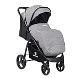 KikkaBoo Eva Pushchair Suitable up to 22 kg, Folding System, Lightweight, Compact, Grey