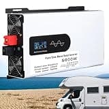 5000W DC 12V/ 24V/ 48V Pure Sine Wave Inverter Charger Split Phase AC Input Output 110V / 220V Low Frequency Solar Power Converter with LCD(48vto220v)