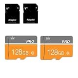 128GB Memory Card,Micro Card with Adapter Class 10 High Speed for Camera,Smartphone,Tablet,Personal Computer(2-Pack)