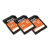 PNY 32GB Elite™ Class 10 U1 V10 SDHC Trail Camera Flash Memory Read Up to 100MB/s, UHS-I, HD Photo & Video, Outdoor Camera, DSLR Camera, Tactile Use, Wildlife Enthusiasts, 3-Pack