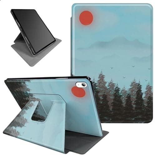 BFSEROBJ for iPad Air 11 inch Case 2024 (M2) 360 Rotating Degree Stand Smart Cover with Auto Wake/Sleep Case for iPad Air 11 inch 6th Generation 2024 Release - Forest