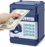 Piggy Bank for Boys,Refasy Electronic Piggy Banks Password Money Saving Box Gifts for 11 Year Old Boy Money Bank Toy Birthday Gifts for Boys Girls Kids Safe Cash Coin Can(Navy)