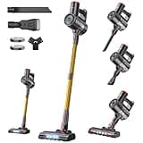 RoneAir Cordless Vacuum Cleaner,40Kpa 45Min Vacuum Cleaners for Home,Self-Standing,Stick Vacuum with Wall Mount Storage,Anti-Tangle &,6 in 1 Lightweight Vacuum for Hard Floors Carpet Pet Hair - Golden