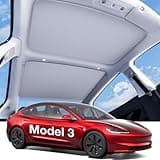 Wigoo Tesla Model 3 Sunshade Roof [Never Sag, Nano Ice-Crystal Coatings] 3-Gen Heat Insulation Glass Roof Sun Shade, Accessories for Tesla Model 3 2020~2026 Highland, Interior Gray