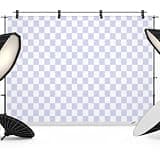 Rustic Purple Plaid Backdrop 12x8ft Farmhouse Vintage Grid Checkerboard Photography Backdrop Photoshoot Background Tapestry Banner for Birthday Baby Shower Decoration Party Video Photo Studio Props