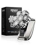 TEPOTZ Head Shavers for Bald Men: 7D Floating with IPX7-Matte Gunmetal